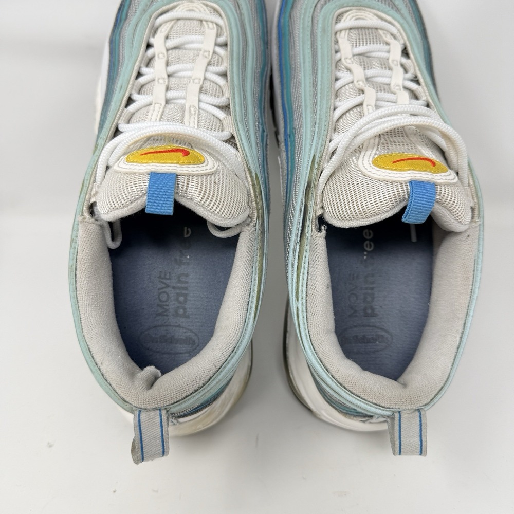 Nike Air Max 97 Spring Floral Mens 11 Shoes Laser Blue Teal Siren Red DQ7644-100 - Picture 9 of 10